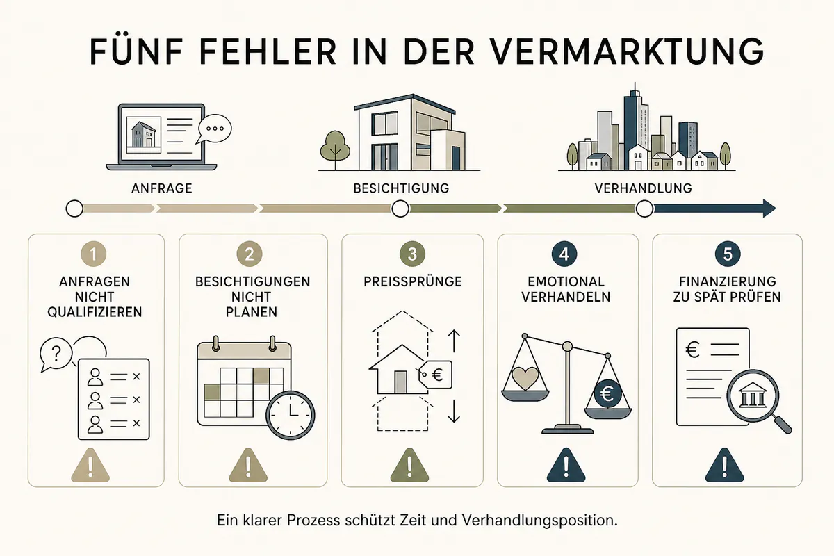 10 Fehler beim Immobilienverkauf