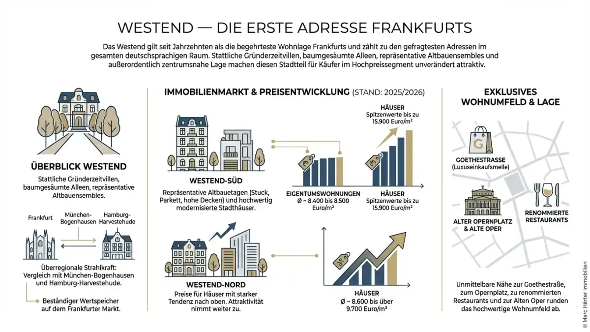 Premiumlagen und Luxusimmobilien im Frankfurter Westend